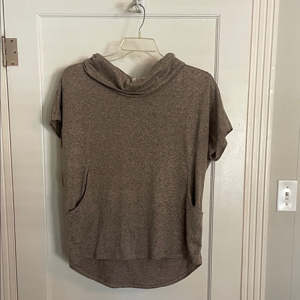 Women's Cowl Neck Sweater - Brown